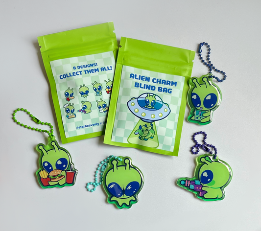 Alien Buddies | Epoxy Acrylic Charms | Blind Bag