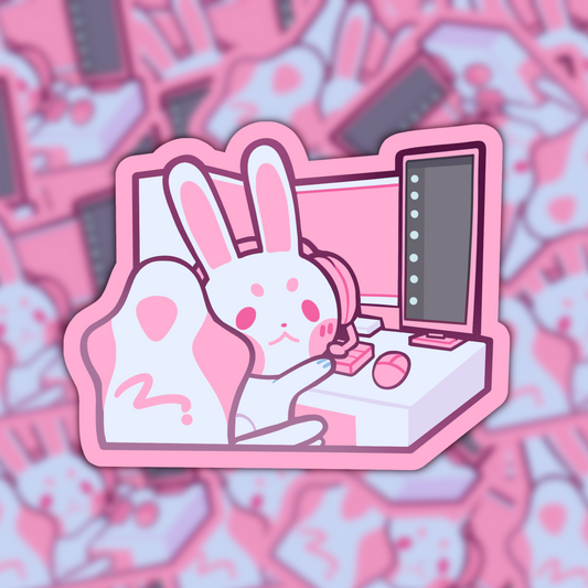 Gamer Bunny | Vinyl Sticker
