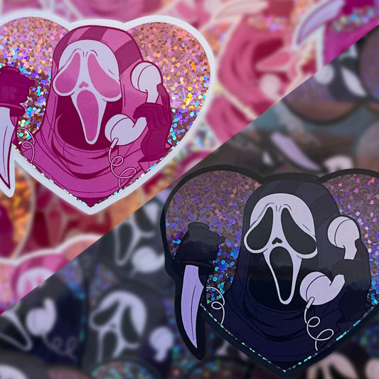 Heart Slasher | Glitter Stickers