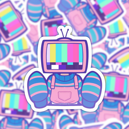 Pastel TV head | Vinyl Sticker